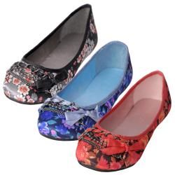 Adi Womens Rockit 12 Chain Detail Floral Ballet Flats  