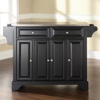 Crosley LaFayette Kitchen Island with Stainless Steel Top