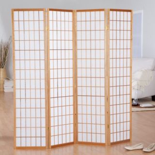 Jakun Honey Shoji 4 Panel Room Divider   Room Dividers