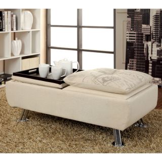 Furniture of America Aubreth Modern Convertible Chaise