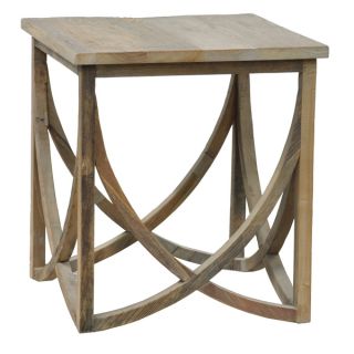 Trenton Distressed Pine/ Metal End Table
