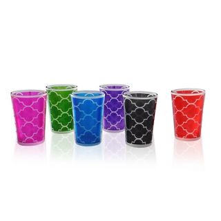 Multi Colored Moroccan Tea Glass Set (India)   16120356  