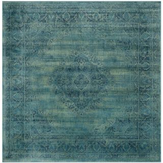Safavieh Vintage Turquoise Viscose Rug (6 Square)   16194488