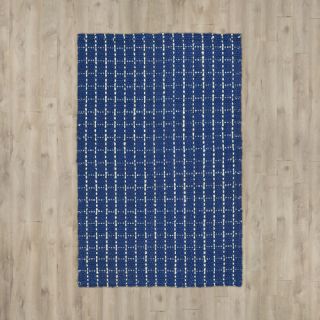 Drake Hand Loomed Navy Area Rug by August Grove