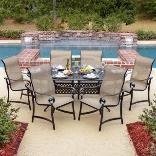 Lakeview Outdoor Designs La Salle 6 Person Sling Patio Dining Set With