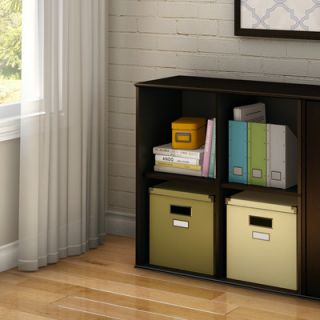 South Shore Stor It Four Cubby Storage Unit in Chocolate