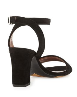 Tabitha Simmons Leticia Suede 75mm City Sandal, Black