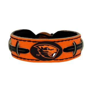 GameWear NCAA Football Team Logo Leather Bracelet (O W)