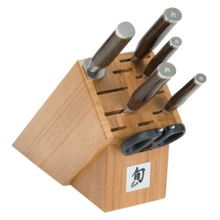 Shun Premier 7 Piece Essential Kitchen Knife Block Set   Knives & Cutlery