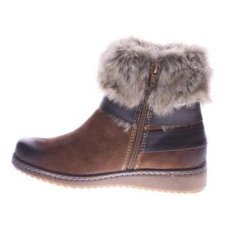 Womens Spring Step Popsicle Ankle Boot Dark Brown Suede   17654762
