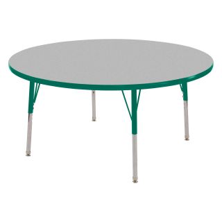 ECR4KIDS Gray Round Adjustable Activity Table   48 in.   Classroom Tables and Chairs