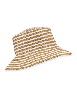 Eric Javits Braid Dame Hat, Natural/White