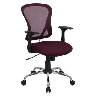 Flash Furniture Mid Back Office Chair with Chrome Finished Base   Desk Chairs