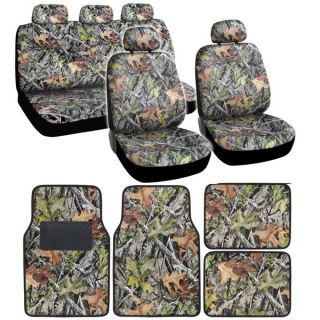 BDK Full Set Palm Tree Car Seat Covers and Floor Mats