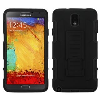 INSTEN Black Car Armor Stand Phone Case Cover for Samsung N900A Galaxy
