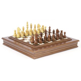 Solid Maple/Walnut Staunton Chess Set   Chess Sets