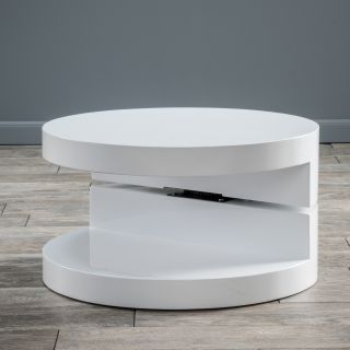 Christopher Knight Home Small Circular Mod Rotatable Coffee Table