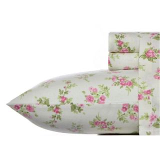 Laura Ashley Audrey Pink Flannel Sheet Set   Bed Sheets