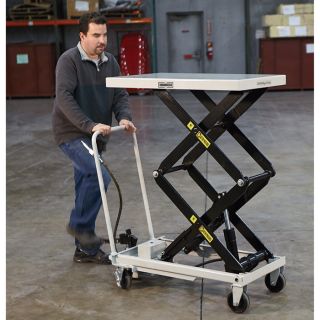 Roughneck Air/Hydraulic Lift Table Cart — 770lb. Capacity  Hydraulic Lift Tables   Carts