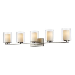 Lite Willow 5 light Inner Matte Opal Glass Shade and Clear Outer