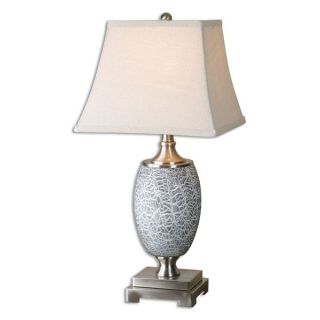 Uttermost Marittimo 1 light Textured Grey Glass Table Lamp  
