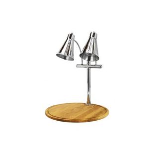 Flex Dual Stainless Steel Lamp Maple Wood Round Carving Station