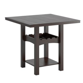 CorLiving Bistro Counter Height Dark Cocoa Dining Table with Storage