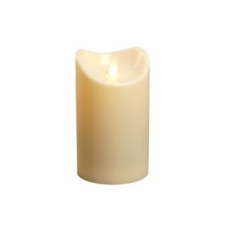 MYSTIQUE FLAMELESS CANDLE TAUPE DISTRESSED