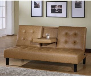 InRoom Designs Klik Klak Convertible Sofa   Two Tone Camel