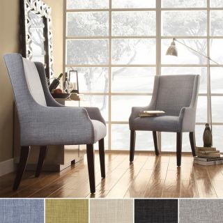 INSPIRE Q Sasha Mid century Grey Fabric Upholstered Slope Leg Dining