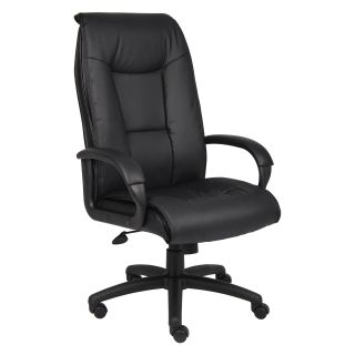 Boss Executive Leatherplus Chair with Padded Arm   Desk Chairs