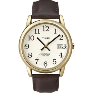Timex T2N3699J Mens Easy Reader Brown Leather Strap Watch