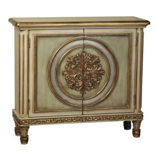 Hand Painted Distressed Gold Finish Accent Chest   Shopping