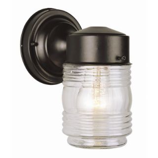 TransGlobe Lighting Outdoor 1 Light Jelly Jar Wall Lantern