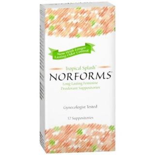 Norforms Suppositories Tropical Splash 12 Each (Pack of 4)