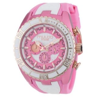 Mulco Womens Pink/ White Chronograph Swiss Watch
