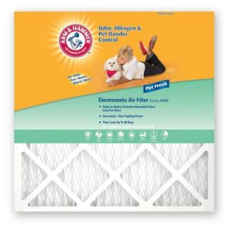 Arm & Hammer 15 in. x 20 in. x 1 in. Odor, Allergen & Pet Dander Control Air Filter (4 Pack) AF AH1520.4