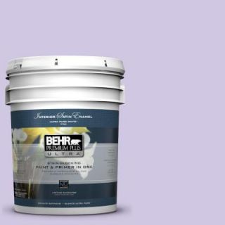 BEHR Premium Plus Ultra 5 gal. #650C 3 Light Mulberry Satin Enamel Interior Paint 775005
