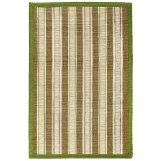 Shore Green Stripe Bamboo Rug (4 x 6)   Shopping   Great
