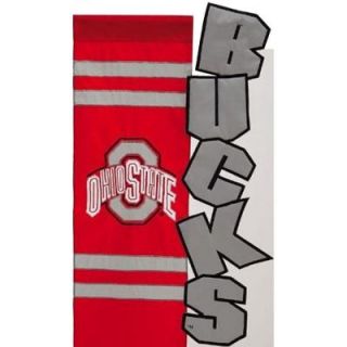 Evergreen Enterprises NCAA 12 1/2 in. x 18 in. Ohio State Sculpted Garden Flag DISCONTINUED 16S973