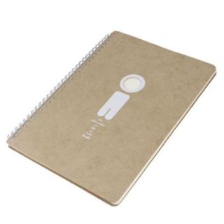 17.5cm x 25.2cm Beige Paper 70 Pages Gender Symbol Patternw Ring Spring Notebook