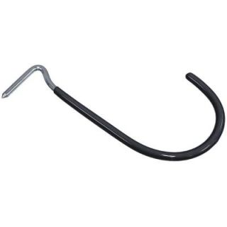 The Hillman Group Curved Drive Hook in Black Vinyl Coated (20 Pack) 852704.0