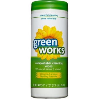 Green Works Compostable Cleaning Wipes, 30 Count
