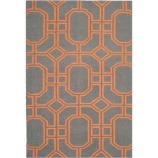 Safavieh Dhurries Blue/Orange 4 ft. x 6 ft. Area Rug DHU860B 4