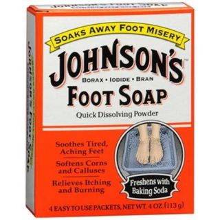 JOHNSON'S Foot Soap Powder Packets 4 Each (Pack of 6)