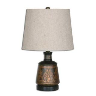 Uttermost 26211 Table Lamps Mela Lamps ;Aged Black and Antiqued Gold