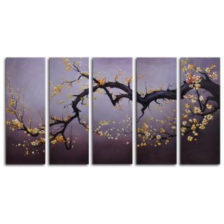 Studio 212 Rustling Leaves 24x72 Triptych Textured Canvas Wall Art