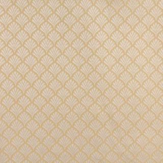 B662 Gold/ Small Scale Fan Woven Jacquard Upholstery Fabric by the