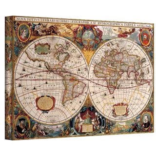 Henricus Hondius A New and Accurate Map of the World Gallery wrapped