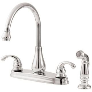 Pfister Avalon 2 Handle Standard Kitchen Faucet in Polished Chrome GT364DCC